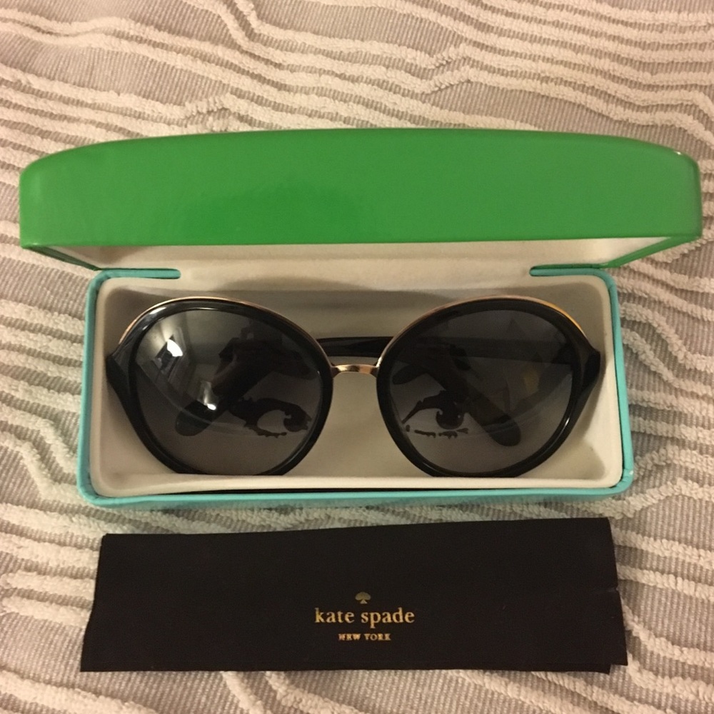 Kate Spade Bernadette Round Sunglasses: Black